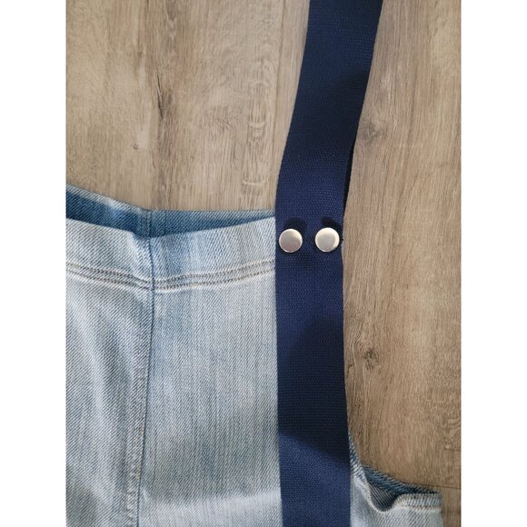 Rose Republic Wide Leg Denim Overalls With Frayed Pockets Women's Sz M - Picture 5 of 8